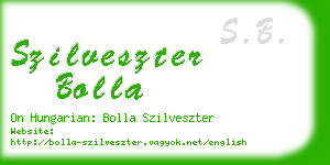 szilveszter bolla business card